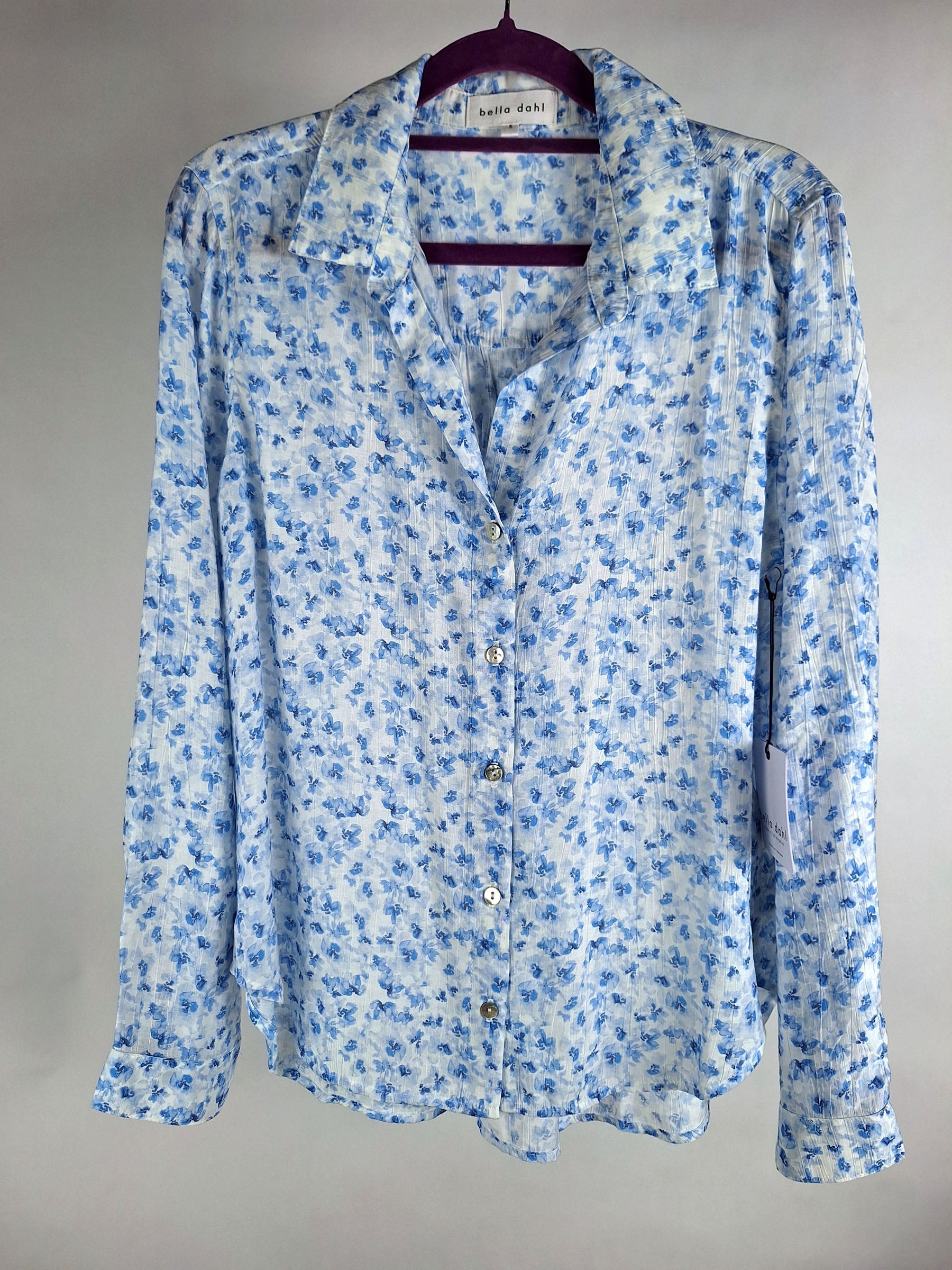 Bella Dahl Bluse blumenprint blau/weiß