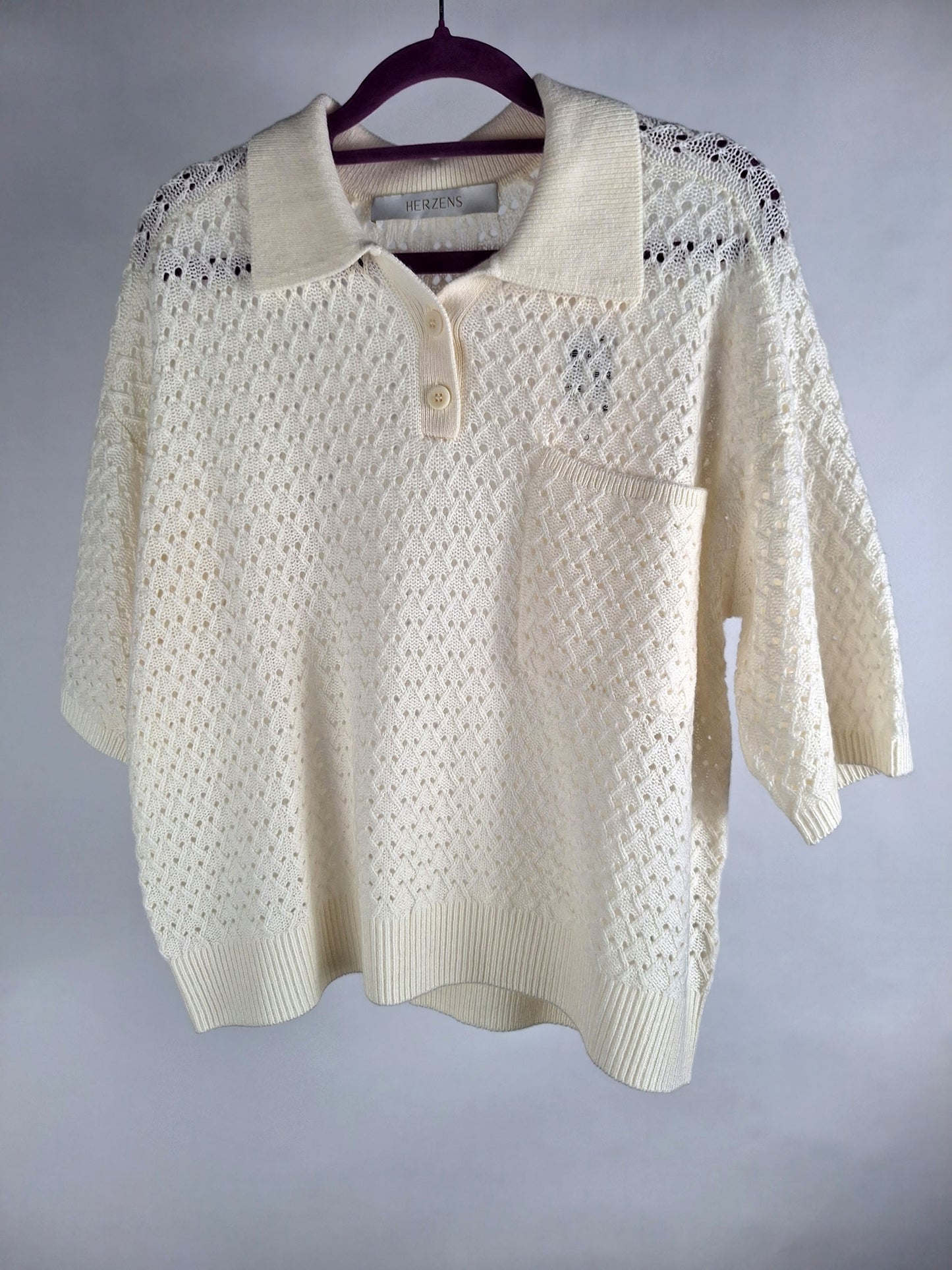 Herzensangelegenheit Pullover Polo MIRA mozarella