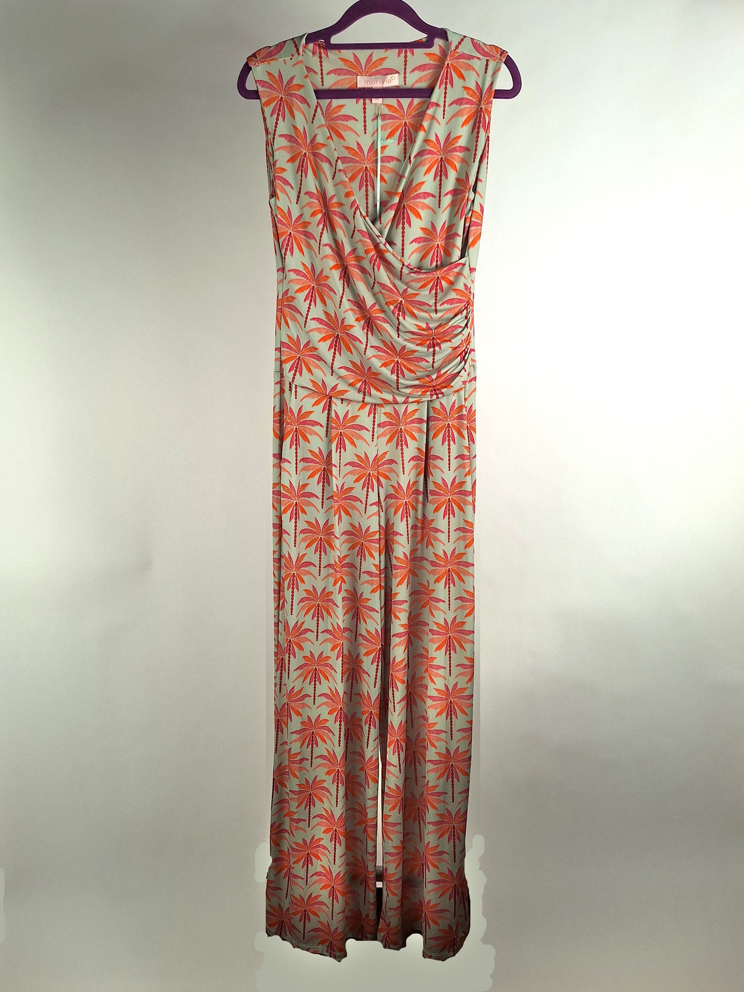 Marivie Jumpsuit Summertime! palms sage