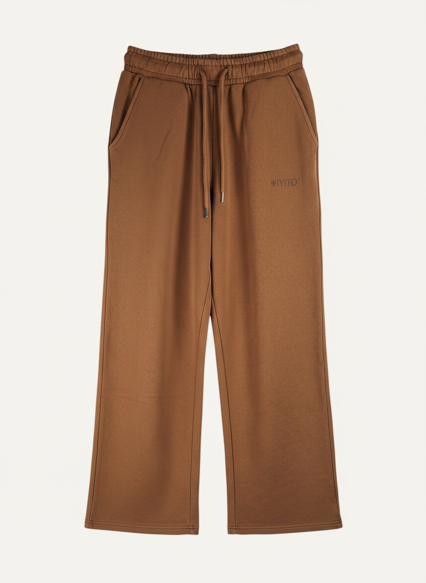 Magasin Dawo IYITO Hose Vera in Coconut Braun aus 100% Baumwolle mit elastischem Bund und Kordelzug