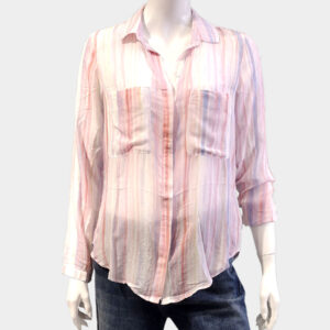 Bella Dahl Shirt Full Button Down sunrise/stripe